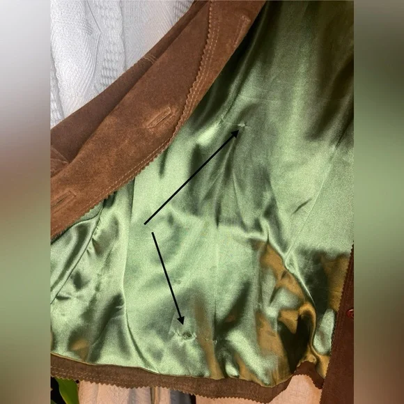 Maximo Wilsons Classic Brown Suede Western Belted Jacket Women's XL Vintage Y2K - Picture 12 of 16